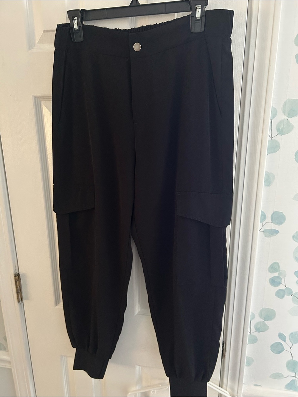 Zara Black Cargo Jogger Trousers